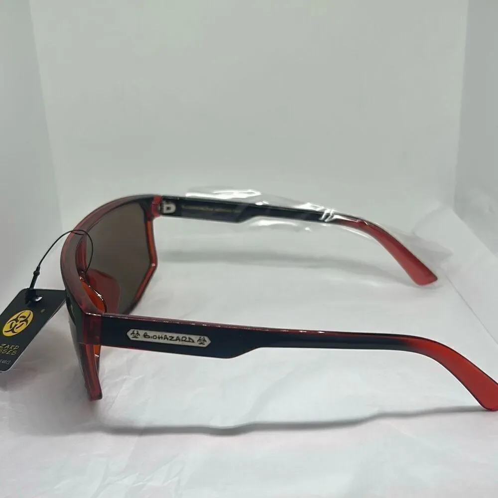 Biohazard Mirrored Shield Sunglasses – Model BZ66302